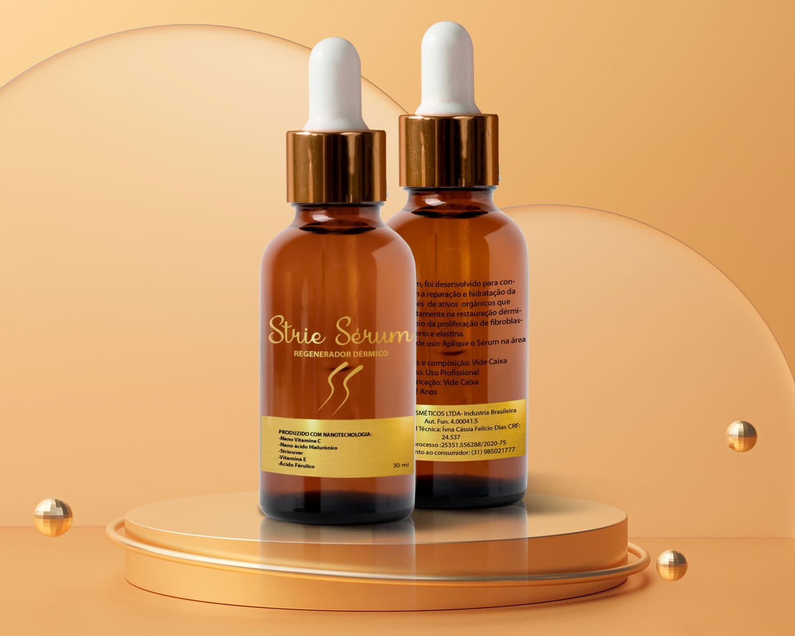 Strie® Sérum em frascos âmbar